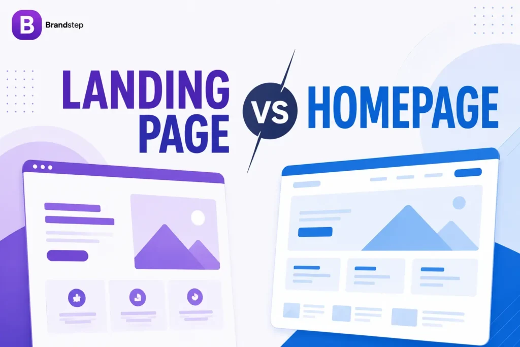 landing page vs homepage